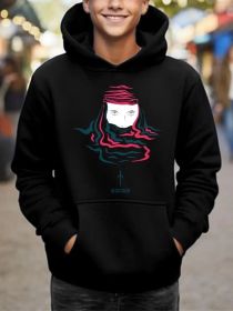 Men's Printed Hooded Sweatshirt (Option: Black-M)