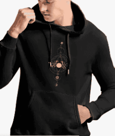 Men's Printed Hoodie (Option: Black-S)