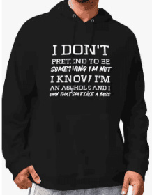 Men's Polyester Hoodie (Option: S-Black)